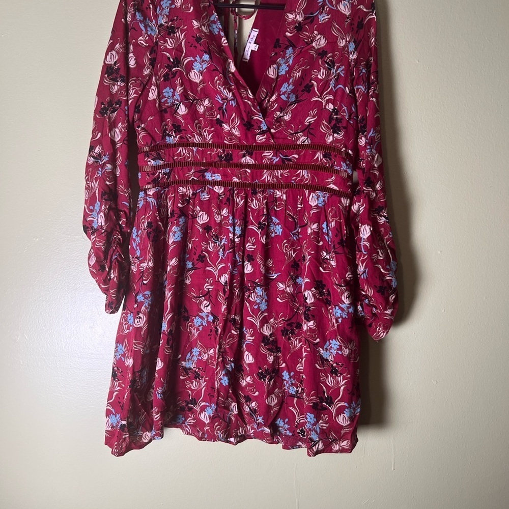 Willow & clay XS red long sleeve bohemian dress - Picture 3 of 6